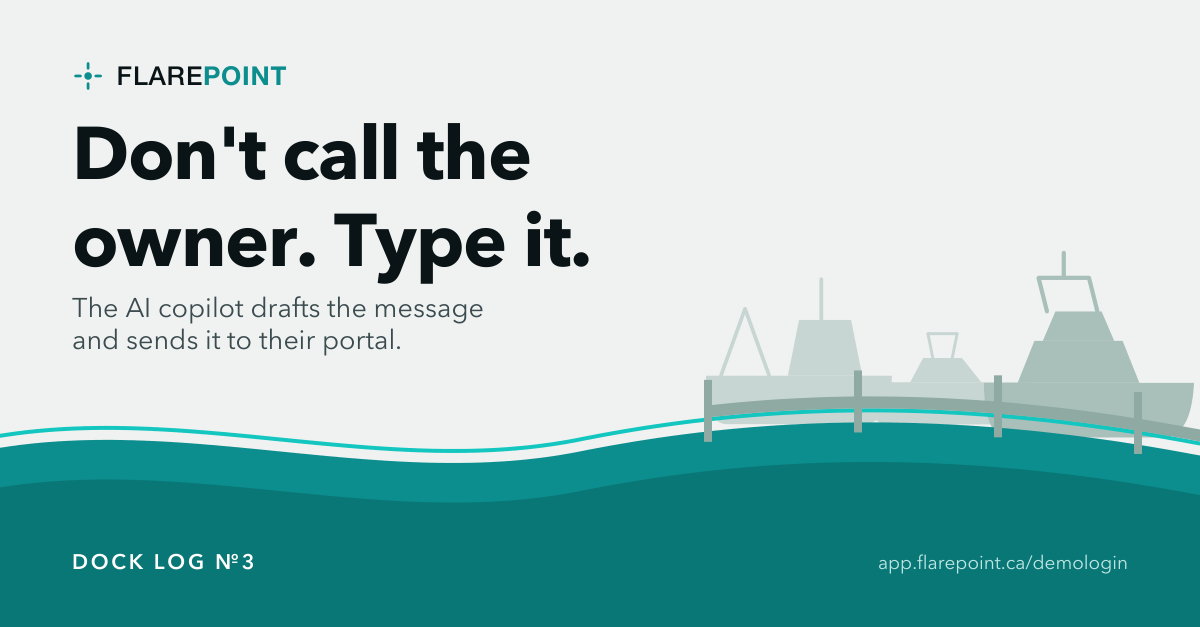 Dock log No. 3 — messaging an owner
